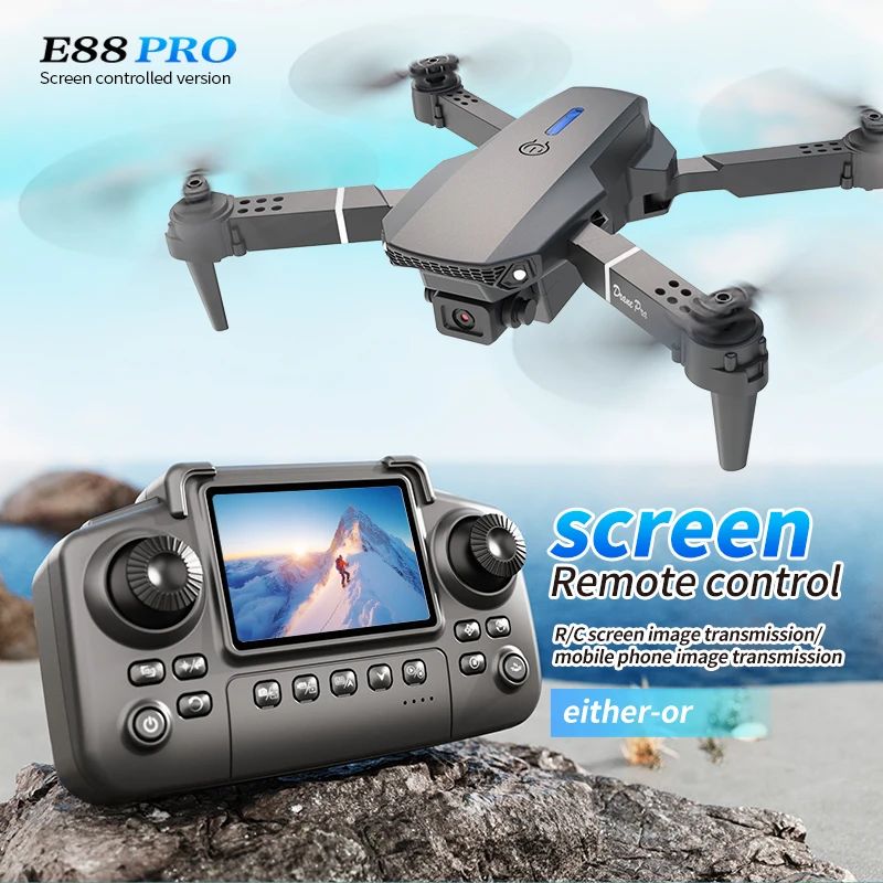 Rc Hobby Helicopter - Professionele E88 PRO Drone met scherm