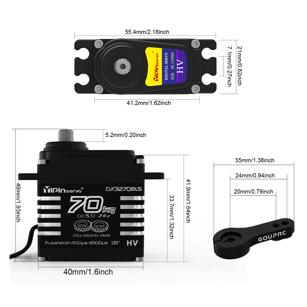 1/2PCS 70KG Grote Koppel Borst - Rc Hobby Motors recensie en prijs
