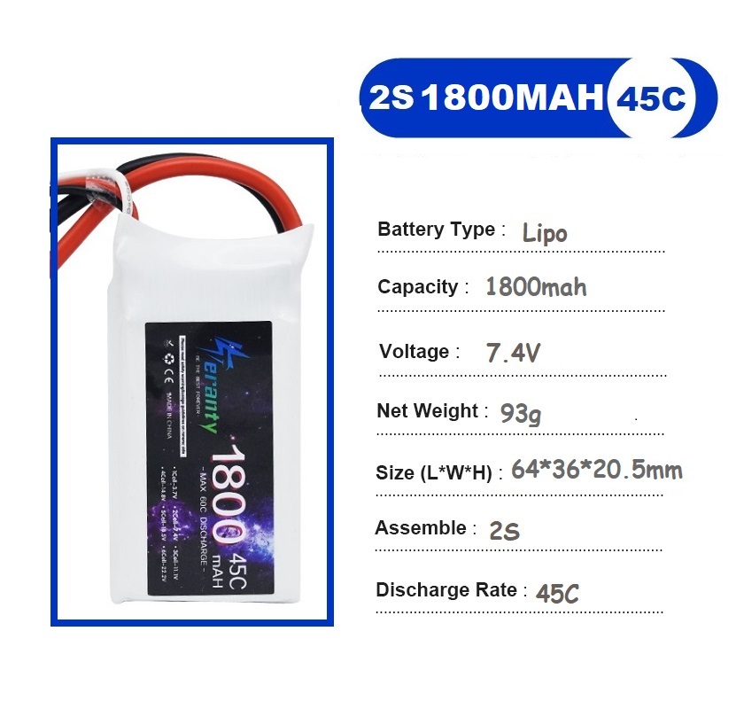 2 STKS 7.4 V Lipo 2 S Batterij - Rc Hobby Helicopter recensie en prijs