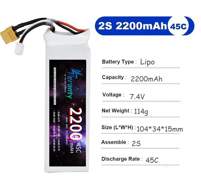 2 STKS 7.4 V Lipo 2 S Batterij - Rc Hobby Helicopter recensie en prijs