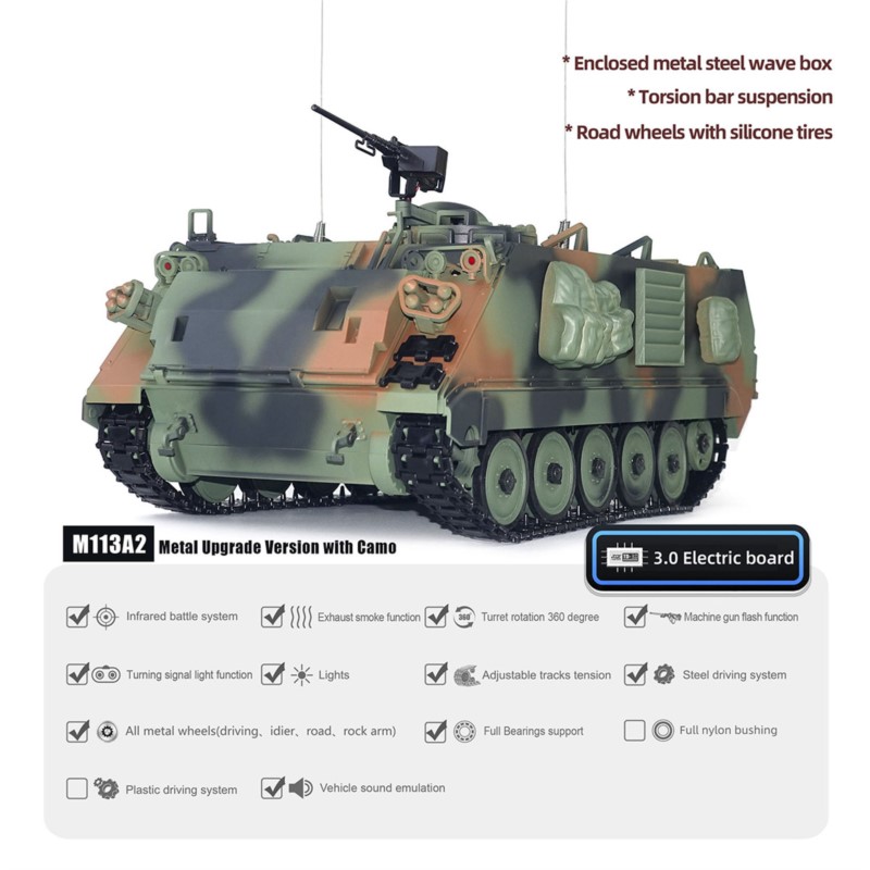 1/16 RC Tank M2412-C M113A2 AP - Rc Hobby Tank recensie en prijs