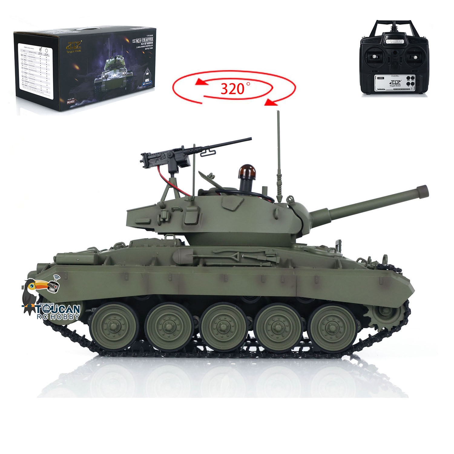 Tongde 1/16 M24 Chaffee RC Tan - Rc Hobby Tank recensie en prijs